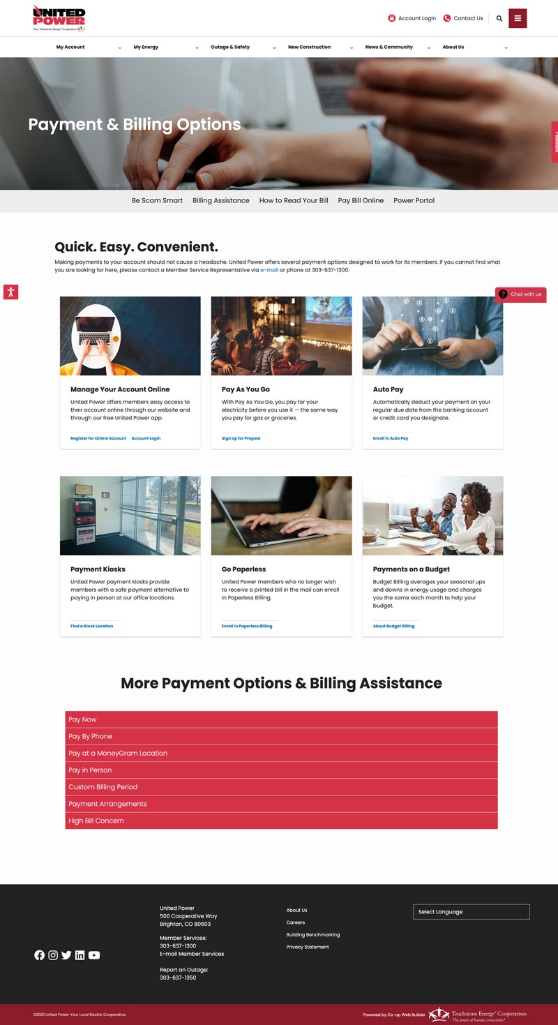 unitedpower.com payments page