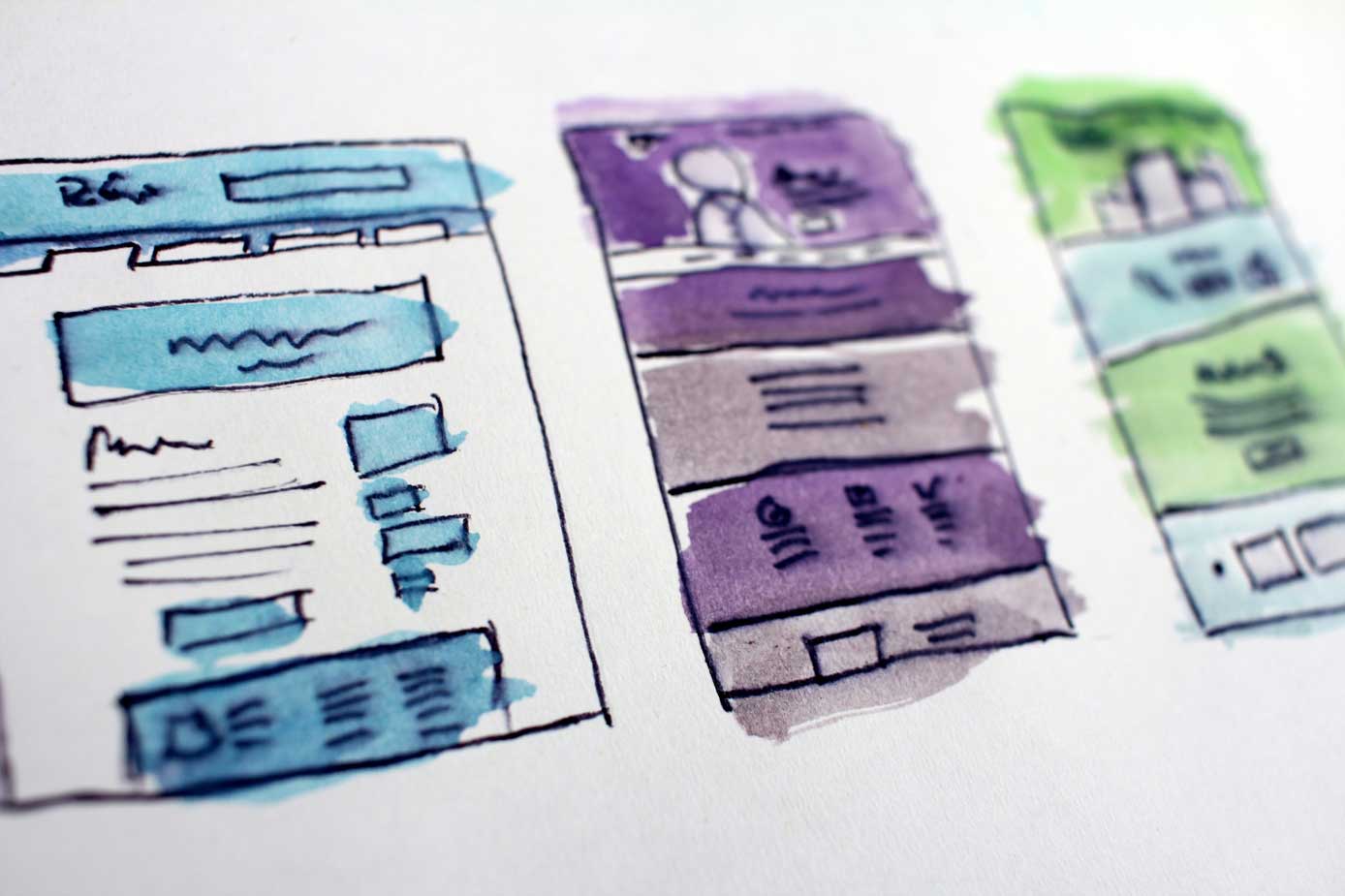 colored wireframes