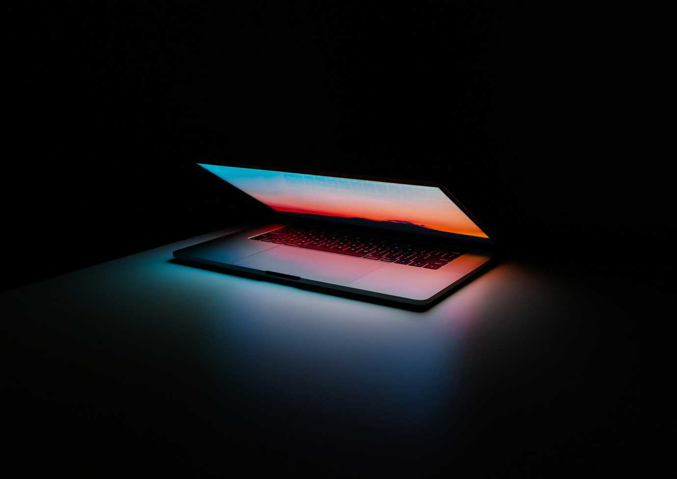 laptop on table